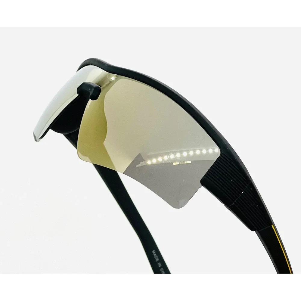Sport Sunglasses Half Frame‎ Gold Mirrored Lens Cycling Running Glasses Lentes